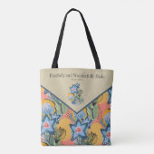 Moderne Abstracte Bloem Psalm 139:14 Tote Bag (Achterkant)