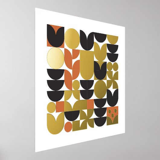 Moderne Abstracte bloem uit de midden-eeuw Folie Afdrukken (Laagn)