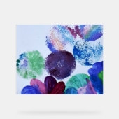 Moderne Abstracte Bloemen Acryl Bord (Voorkant)