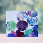 Moderne Abstracte Bloemen Acryl Bord (Neutraal)