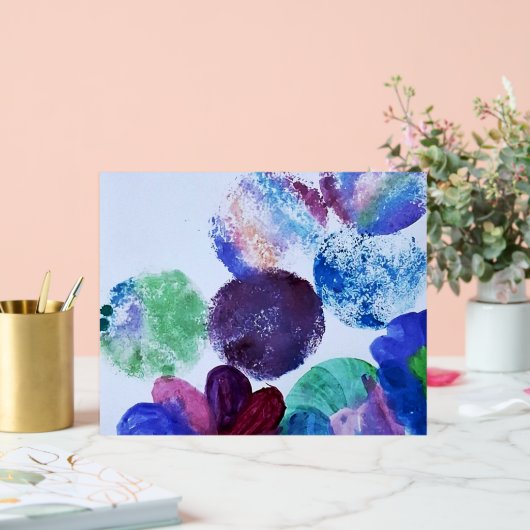 Moderne Abstracte Bloemen Acryl Bord (Huwelijk)