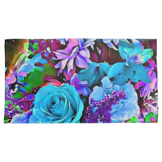 Moderne Abstracte bloemen bloemen Kussensloop (Voorkant-Rechts)