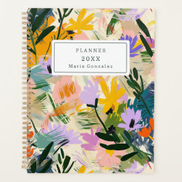 Moderne Abstracte Bloemen Custom 2025 Weekly Plann Planner