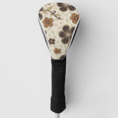 Moderne Abstracte Bloemen Golfheadcover (Voorkant)