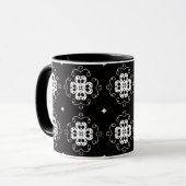 moderne abstracte bloemen koffiemok mok (Voorkant links)