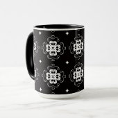 moderne abstracte bloemen koffiemok mok (Voorkant links)