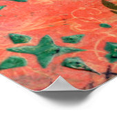 Moderne Abstracte Bloemen Mixed Media Schilderkuns Poster (Hoek)