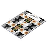 Moderne abstracte bloemen notitieboek (Linkerzijde)