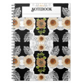 Moderne abstracte bloemen notitieboek (Voorkant)