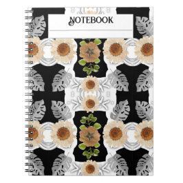 Moderne abstracte bloemen notitieboek