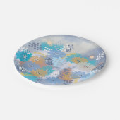 Moderne abstracte bloemen papieren bordje (Gekanteld)