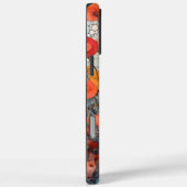 Moderne Abstracte Bloemen Persoonlijke Naam Case-Mate iPhone Case (Achterkant / Rechts)