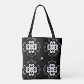 moderne abstracte bloemen tote tas (Achterkant)