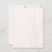 Moderne Abstracte Bloemenbruiloft RSVP Kaart (Achterkant)