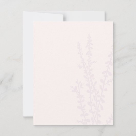 Moderne Abstracte Bloemenbruiloft RSVP Kaart (Achterkant)