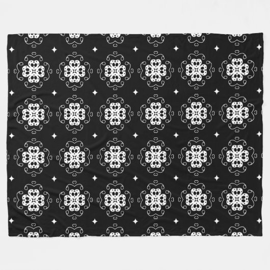 Moderne abstracte bloemendeken fleece deken (Voorkant (Horizontaal))