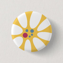 Moderne Abstracte Bloemendesign Ronde Button 3,2 Cm