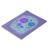 Moderne Abstracte bloemenkunst gepersonaliseerd Notitieboek (Linkerzijde)