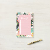 Moderne Abstracte Bloemenkunst Takenlijst Post-it® Notes (Op bureau)