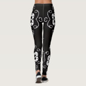 moderne abstracte bloemenlegging leggings (Achterkant)