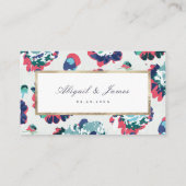 Moderne abstracte bloemenwebsite Kaart invoegen Plaatskaartje (Achterkant)