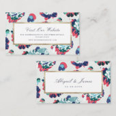 Moderne abstracte bloemenwebsite Kaart invoegen Plaatskaartje (Voorkant / Achterkant)