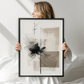 Moderne Abstracte Bloemige Muurkunst Poster