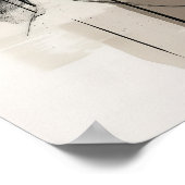 Moderne Abstracte Bloemige Muurkunst Poster (Hoek)