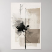 Moderne Abstracte Bloemige Muurkunst Poster (Voorkant)