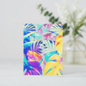 Moderne Abstracte Bloemige Pastel Kleur Briefkaart (Staand voorkant)
