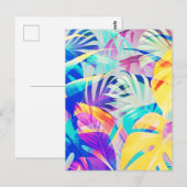 Moderne Abstracte Bloemige Pastel Kleur Briefkaart (Voorkant / Achterkant)