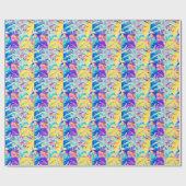 Moderne Abstracte Bloemige Pastel Kleur Cadeaupapier (Vlak)