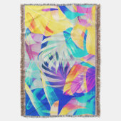 Moderne Abstracte Bloemige Pastel Kleur Deken (Voorkant Verticaal)