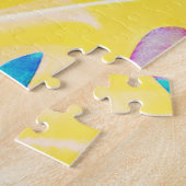 Moderne Abstracte Bloemige Pastel Kleur Legpuzzel (Zijkant)
