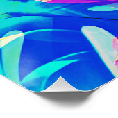 Moderne Abstracte Bloemige Pastel Kleur Perfect Poster (Hoek)