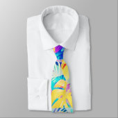 Moderne Abstracte Bloemige Pastel Kleur Stropdas (Gebonden)