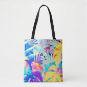 Moderne Abstracte Bloemige Pastel Kleur Tote Bag (Voorkant)
