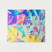 Moderne Abstracte Bloemige Pastel Kleur Wandkleed (Voorkant (horizontaal))