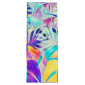 Moderne Abstracte Bloemige Pastel Kleur Wijn Cadeautas (Achterkant)