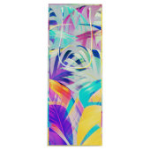Moderne Abstracte Bloemige Pastel Kleur Wijn Cadeautas (Voorkant)