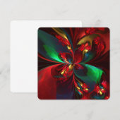 Moderne Abstracte Bloemkunst Rode Groene Patroon # Kaart (Voorkant / Achterkant)
