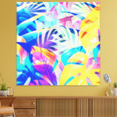Moderne Abstracte bloempastel kleur Canvas Afdruk (Insitu (Woonkamer))