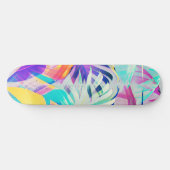 Moderne Abstracte bloempastel kleur Persoonlijk Skateboard (Horizontaal)