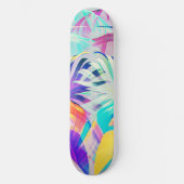Moderne Abstracte bloempastel kleur Persoonlijk Skateboard (Voorkant)