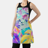 Moderne Abstracte bloempastel kleur Schort (Insitu)