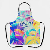 Moderne Abstracte bloempastel kleur Schort (Voorkant)