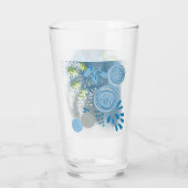 Moderne Abstracte Bloemschilderijen Glas (Achterkant)