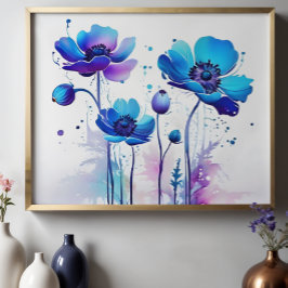 Moderne Abstracte Bloemschilderkunst, Hedendaagse Poster
