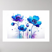 Moderne Abstracte Bloemschilderkunst, Hedendaagse  Poster (Voorkant)