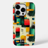 Moderne Abstracte blokken met gepersonaliseerde na Case-Mate iPhone Case (Achterkant)